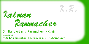 kalman rammacher business card